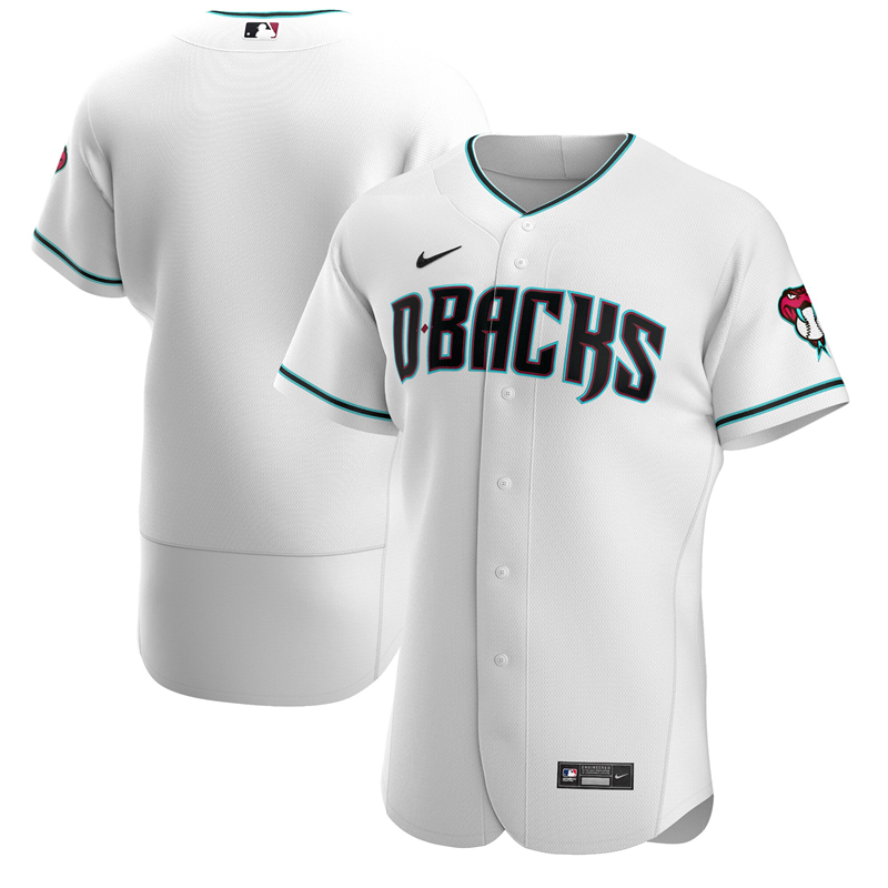 2020 MLB Men Arizona Diamondbacks Nike White Teal Alternate 2020 Authentic Team Jersey 1->cincinnati reds->MLB Jersey